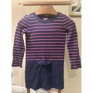 Lilly Pulitzer Girls Dress Blue Pink Stripe 10